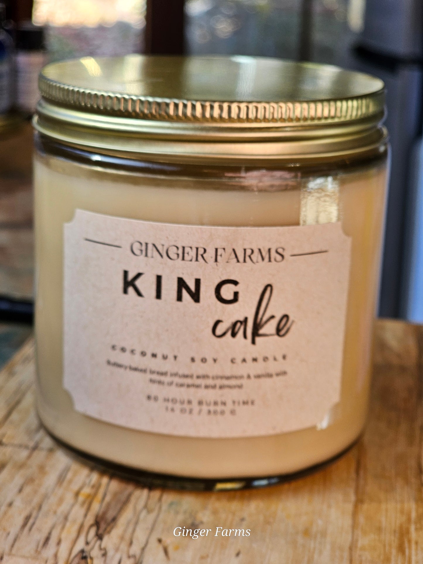 King Cake Candle Jar