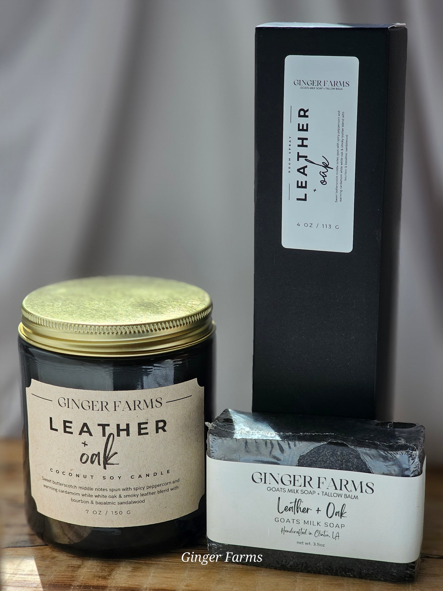 Leather + Oak gift set