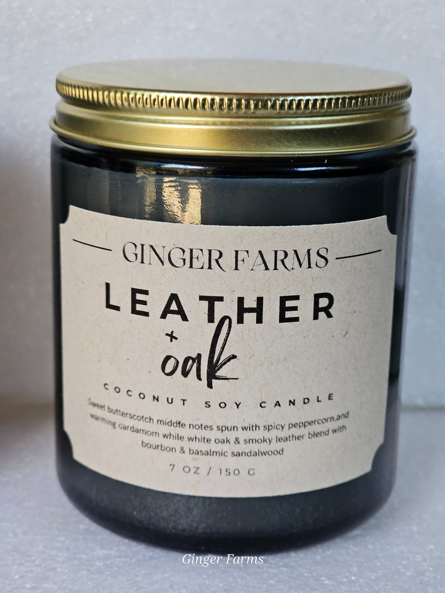 Leather + Oak Candle