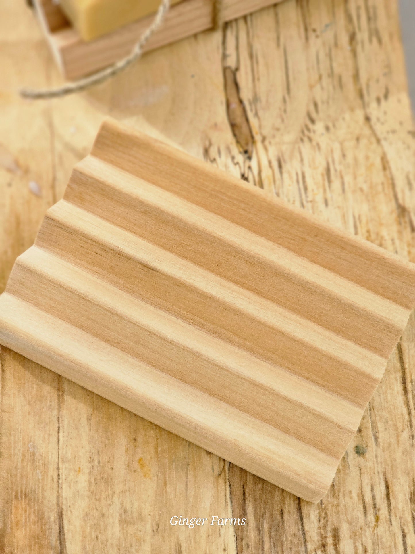 Wooden soap dish